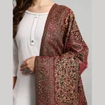 Women's Fashion Purple Geometric Long Shawl - Image 6