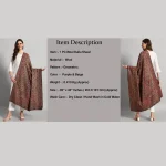 Women's Fashion Purple Geometric Long Shawl - Image 9