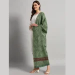 Women's Green Abstract Cashmere Shawl 80" - Image 5