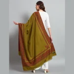 Women's Green Paisley Soft Wool Shawl - Image 6