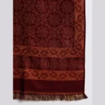 Women's Maroon Floral Shawl Gift For Mom - Image 7