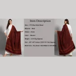 Women's Maroon Floral Shawl Gift For Mom - Image 9