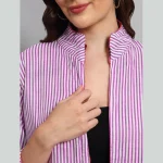 Women's Pink Suzani Embroidery Cotton Jacket - Image 8