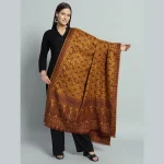 Beautiful Oversize Mustard Paisley Shawl Meditation Wrap