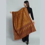 Beautiful Oversize Mustard Paisley Shawl Meditation Wrap - Image 6