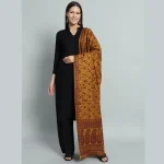 Beautiful Oversize Mustard Paisley Shawl Meditation Wrap - Image 3