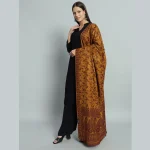 Beautiful Oversize Mustard Paisley Shawl Meditation Wrap - Image 4