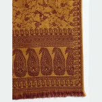 Beautiful Oversize Mustard Paisley Shawl Meditation Wrap - Image 7