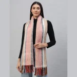 Beautiful Red Striped Wrap Scarves Soft Wool Neck Wraps