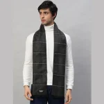Cashmere Made Dark Grey Checked Muffler