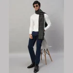 Cashmere Made Dark Grey Checked Muffler - Image 2