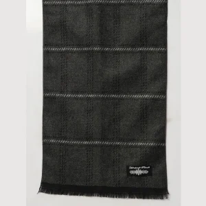 Cashmere Made Dark Grey Checked Muffler - Image 6