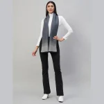 Cashmere Neck Wraps Blue & Grey Ombre Wool Muffler - Image 3