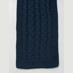 Cashmere Teal Blue Scarf Winter Knitted Neck Wraps - Image 6