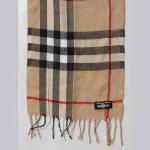 Fashion Plaid Check Scarf Women Warm Beige Scarves - Image 6