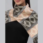 Fashion Women Warm Brown Diamond Scarf - Image 5