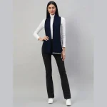 Handmade Blue Knitted Soft Wool Cashmere Scarf - Image 3