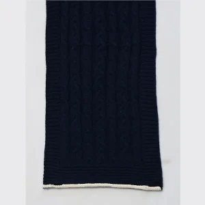 Handmade Blue Knitted Soft Wool Cashmere Scarf - Image 6