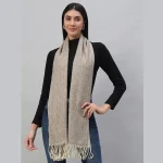 Luxury Brown Geometric Wrap Scarves