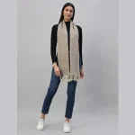 Luxury Brown Geometric Wrap Scarves - Image 4