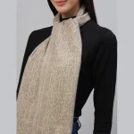 Luxury Brown Geometric Wrap Scarves - Image 5