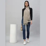 Luxury Brown Geometric Wrap Scarves - Image 2
