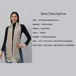 Luxury Brown Geometric Wrap Scarves - Image 7