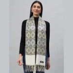 Luxury Gray Diamond Cashmere Scarf
