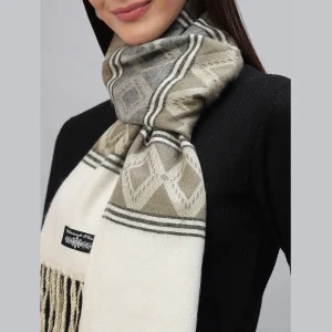Luxury Gray Diamond Cashmere Scarf - Image 5
