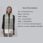 Luxury Gray Diamond Cashmere Scarf - Image 7