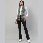 Luxury Grey Fair Isle Wool Scarves / Scarf - Image 4