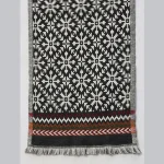 Luxury Grey Fair Isle Wool Scarves / Scarf - Image 6
