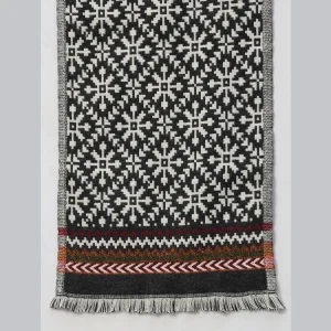 Luxury Grey Fair Isle Wool Scarves / Scarf - Image 6