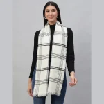 Luxury White Wool scarves Cashmere Wrap Large Scarf
