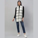 Luxury White Wool scarves Cashmere Wrap Large Scarf - Image 4