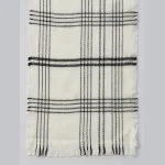 Luxury White Wool scarves Cashmere Wrap Large Scarf - Image 6