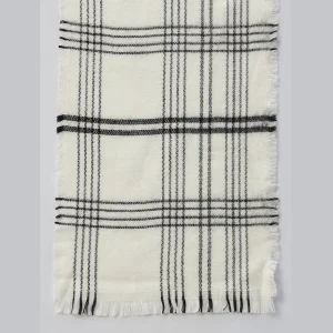 Luxury White Wool scarves Cashmere Wrap Large Scarf - Image 6