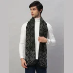 Men's Reversible Green Abstract Scarf / Muffler