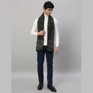 Men's Reversible Green Abstract Scarf / Muffler - Image 4