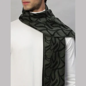 Men's Reversible Green Abstract Scarf / Muffler - Image 5