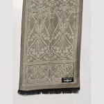 Men's Winter Beige Floral Soft Wool Scarf - Image 6