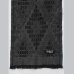 Neck Wrap Black Geometric Scarf For Women's - Image 6