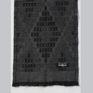 Neck Wrap Black Geometric Scarf For Women's - Image 6