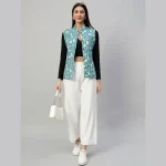 Reversible Green Cotton Quilted Floral Jacket - Image 2