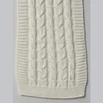 White Knitted Soft Wool Neck Wraps Winter Scarf - Image 6