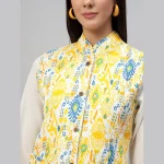 Winter Clothing Reversible Quilted Cotton Jacket Yellow Floral - Image 7