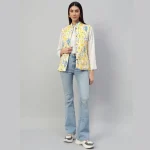 Winter Clothing Reversible Quilted Cotton Jacket Yellow Floral - Image 8