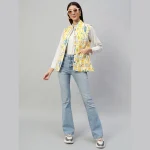 Winter Clothing Reversible Quilted Cotton Jacket Yellow Floral - Image 2