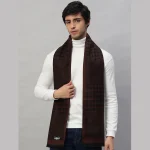 Winter Comfortable Neck Wraps Men's Brown Checks Scarf