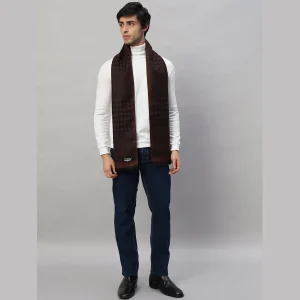 Winter Comfortable Neck Wraps Men's Brown Checks Scarf - Image 4